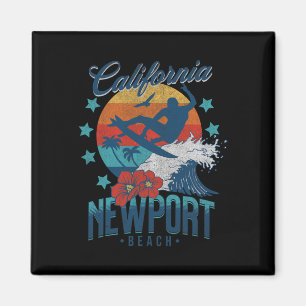 Newport Beach Californië Surfen Vintage Vakantie Magneet