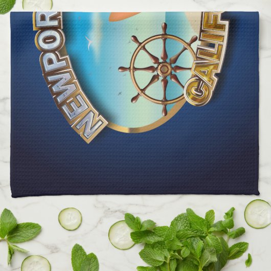 Newport Beach, Californië Theedoek (Gevouwen)