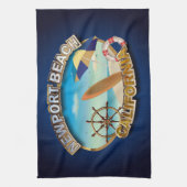 Newport Beach, Californië Theedoek (Verticaal)