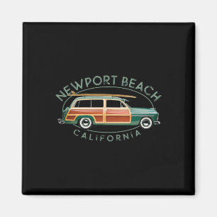 Newport Beach Californië Vintage Surfen  Magneet