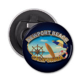 Newport Beach, Californië, VS Button Flesopener (Voorkant)