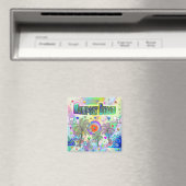 Newport Beach Deep Dream-magneet Magneet (Insitu (Vaatwasser))