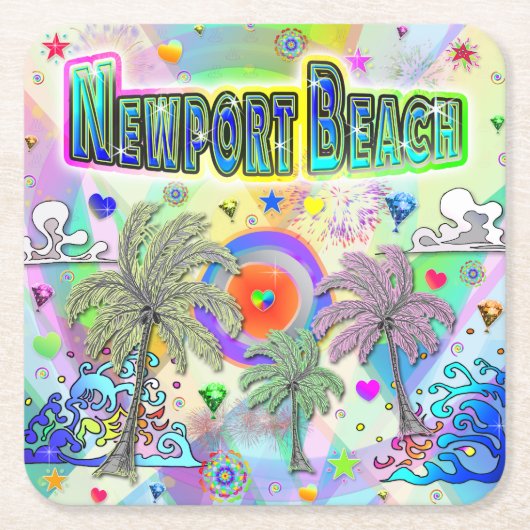 Newport Beach Deep Dream Onderzetter (Voorkant)