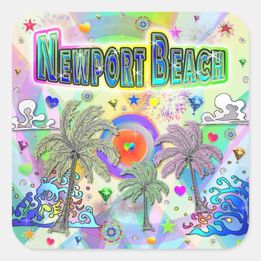 Newport Beach Deep Dream Sticker (Voorkant)