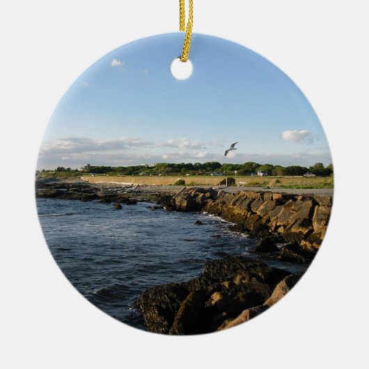 Newport Beach Keramisch Ornament (Voorkant)