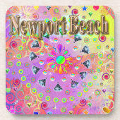 Newport Beach Lucky Golden Onderzetter (Voorkant)