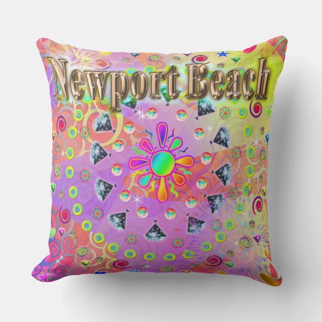 Newport Beach Lucky Golden Pillow Kussen (Voorkant)