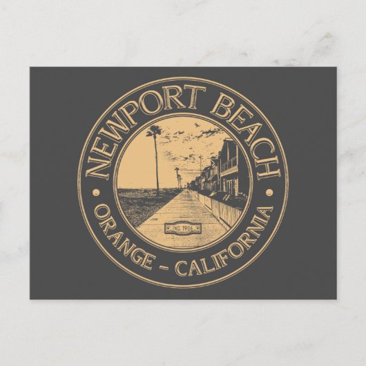 NEWPORT BEACH - ORANJE CALIFORNIË BRIEFKAART (Voorkant)