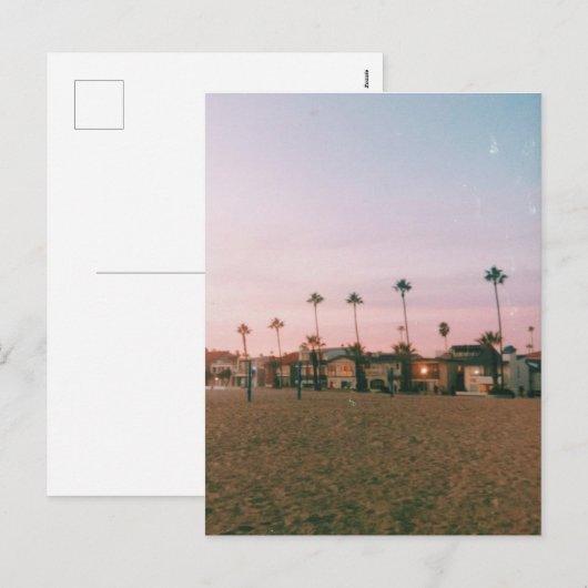 Newport Beach Pastel Sunset Feestdagenkaart (Voorkant / Achterkant)