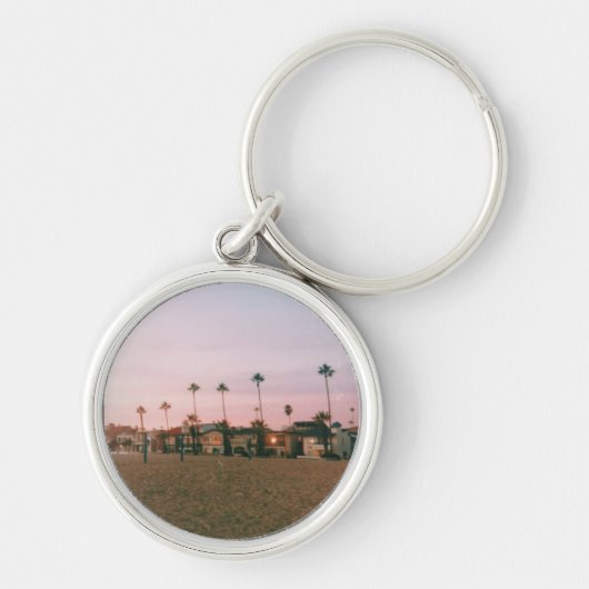 Newport Beach Pastel Sunset Sleutelhanger (Voorkant)