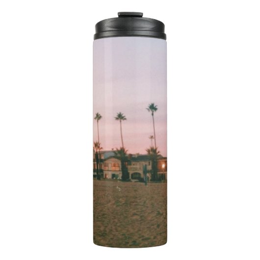 Newport Beach Pastel Sunset Thermosbeker (Voorkant)