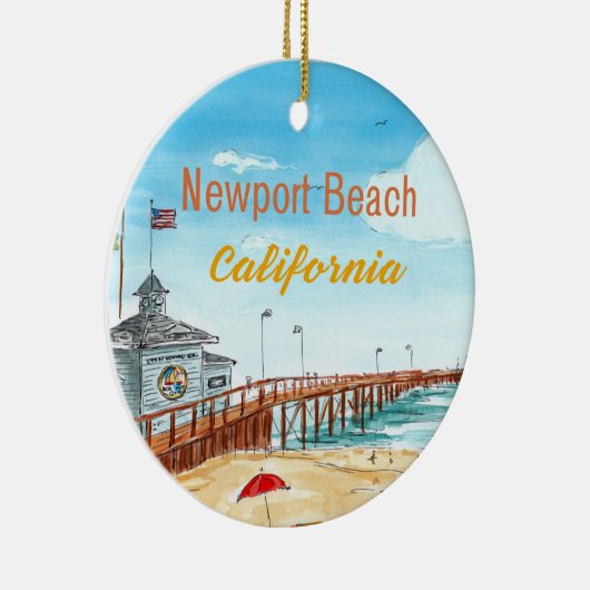 Newport Beach Pier Ornament (Rechts)
