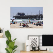 Newport Beach Pier Poster (Thuiskantoor)