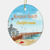 Newport Beach Pier-versiering Keramisch Ornament (Links)