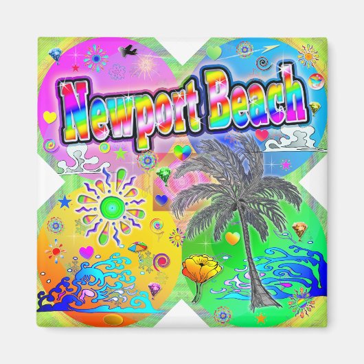 Newport Beach Quadro Seasons Magnet (Voorkant)