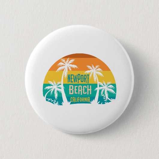 Newport Beach Retro Ronde Button 5,7 Cm (Voorkant)