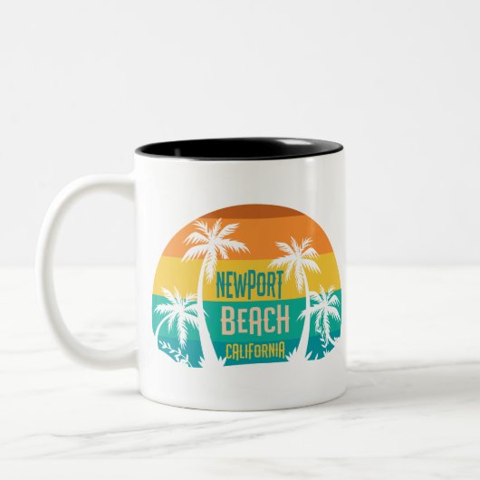Newport Beach Retro Tweekleurige Koffiemok (Links)