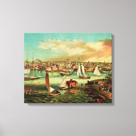Newport Beach, Rhode Island (1876) Canvas Afdruk (Voorkant)