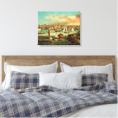 Newport Beach, Rhode Island (1876) Canvas Afdruk (Insitu (Slaapkamer))