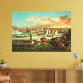 Newport Beach, Rhode Island (1876) Canvas Afdruk (Insitu (Woonkamer))
