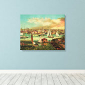 Newport Beach, Rhode Island (1876) Canvas Afdruk (Insitu (Houten vloer))