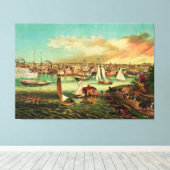 Newport Beach, Rhode Island (1876) Canvas Afdruk (Insitu (Houten vloer))