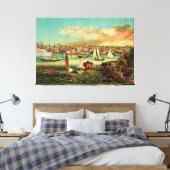 Newport Beach, Rhode Island (1876) Canvas Afdruk (Insitu (Slaapkamer))