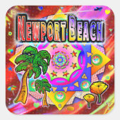 Newport Beach Tropische Friends Sticker (Voorkant)