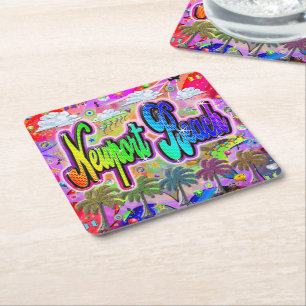 Newport Beach Vista Express Coaster Kartonnen Onderzetters