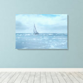 Newport Beach Zeilen Canvas Afdruk (Insitu (Houten vloer))