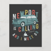 Newport belt en ik moet naar de T-Shirt. Briefkaart (Voorkant)