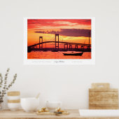 Newport Bridge op Sunset Poster (Keuken)