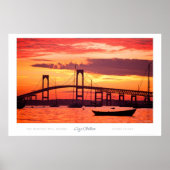 Newport Bridge op Sunset Poster (Voorkant)