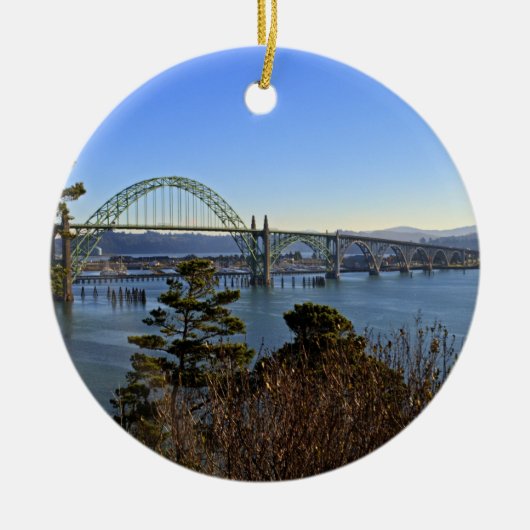 Newport Bridge over Yaquina Bay Keramisch Ornament (Voorkant)
