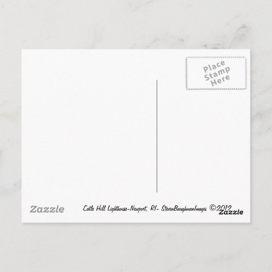 Newport, briefkaart Rhode Island (Achterkant)