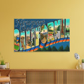Newport, Californië - grote Letter-scènes Canvas Afdruk (Insitu (Woonkamer))