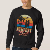 Newport Californië Strand Surfen Surfen Zomer Vaka Trui (Voorkant)