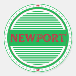 Newport City Pride Embleem – Welshe identiteit Ronde Sticker