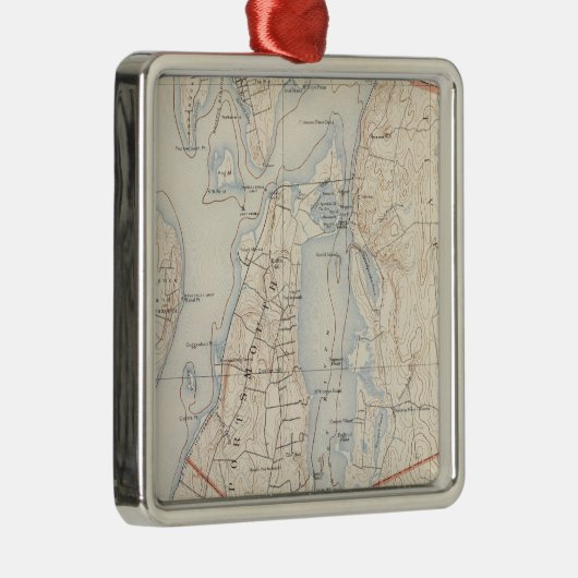 Newport County, Rhode Island Metalen Ornament (Rechts)