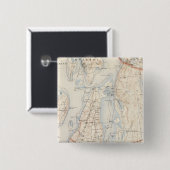 Newport County, Rhode Island Vierkante Button 5,1 Cm (Voorkant /achterkant)