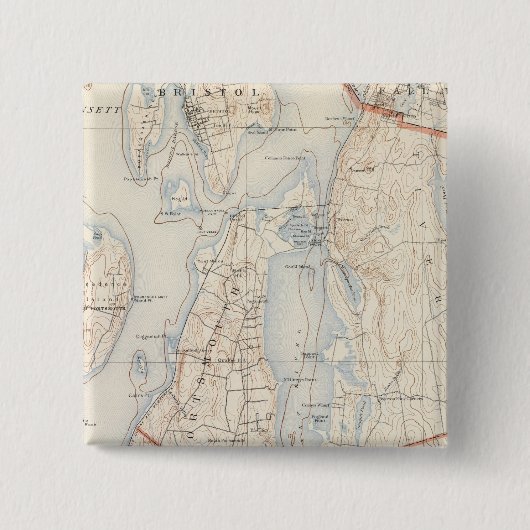 Newport County, Rhode Island Vierkante Button 5,1 Cm (Voorkant)