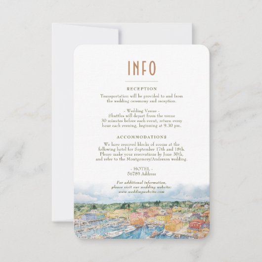 Newport Harbour INFO Details Kaart (Voorkant)