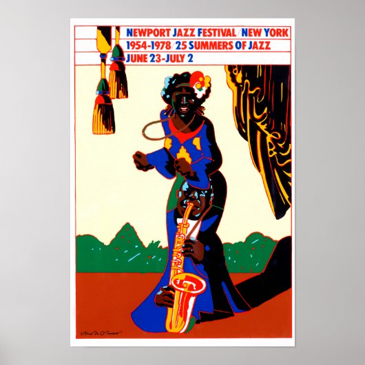Newport Jazz Festival 1976 Vintage poster (Voorkant)