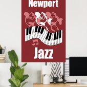 Newport jazz poster (Thuiskantoor)