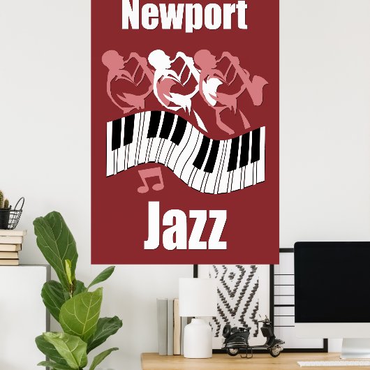 Newport jazz poster (Thuiskantoor)