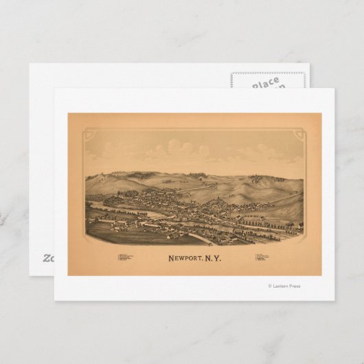 Newport, New YorkPanoramic MapNewport, NY Briefkaart (Voorkant / Achterkant)