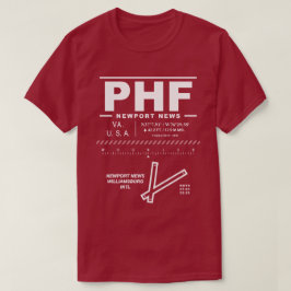 Newport News Williamsburg Int'l Airport PHF T-shirt