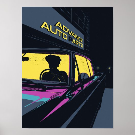 Newport oldtimer – Paps auto Poster (Voorkant)