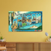 Newport, Oregon - Grote Letter-scènes Canvas Afdruk (Insitu (Woonkamer))