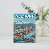Newport Oregon kust Briefkaart (Staand voorkant)